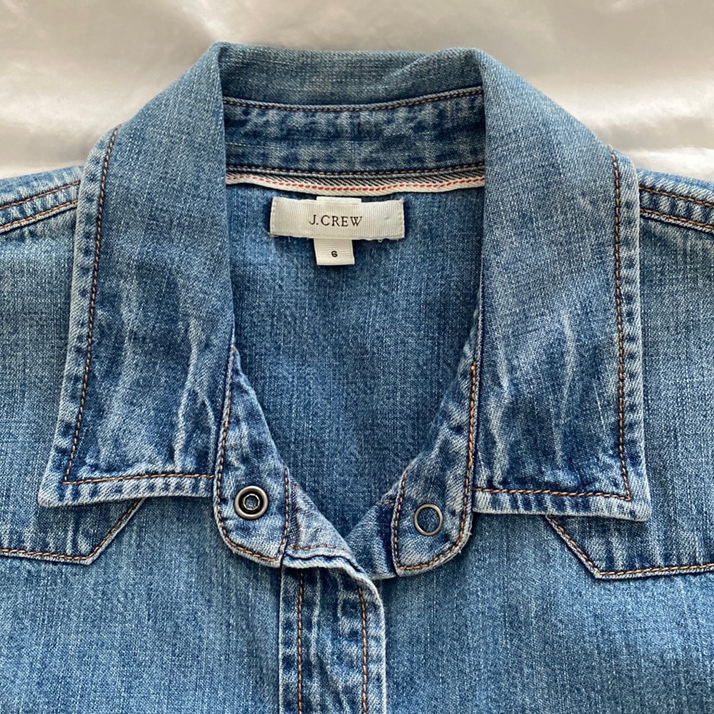 J Crew - Chambray Rancher Button Down - 6 - image 1